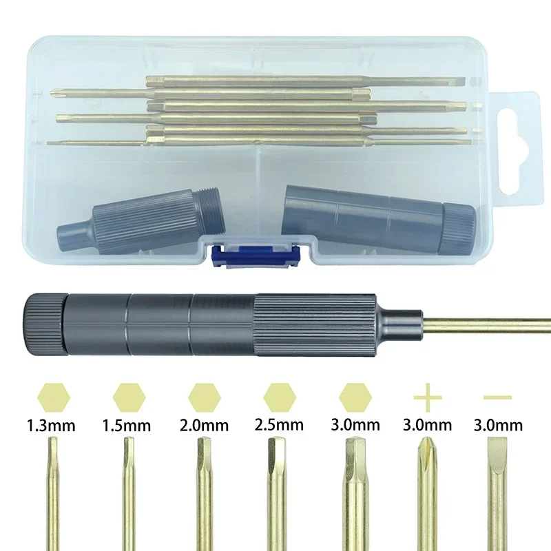 S2 Tiメッキポータブルドライバー,スチールヘッド,高速,6アングル,rcカー船モデル,メンテナンスツール