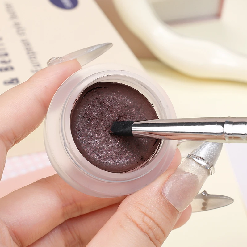 多目的眉毛口紅ブラシ黒シリコーンアイライナーブラシブレード使いやすいネイルペイントペン目整形メイク