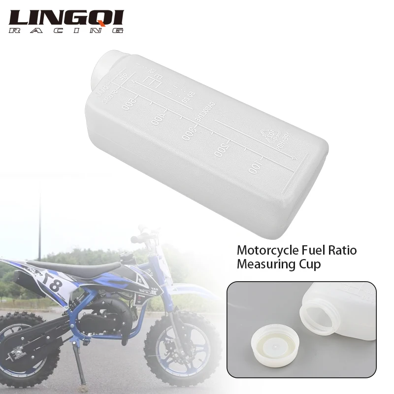 

LINGQI RACING Oil Gasoline Petrol Fuel Mixing Bottle Container 600ml For All Motorcycle Off Road Vehicle Motocross Dirt Bike