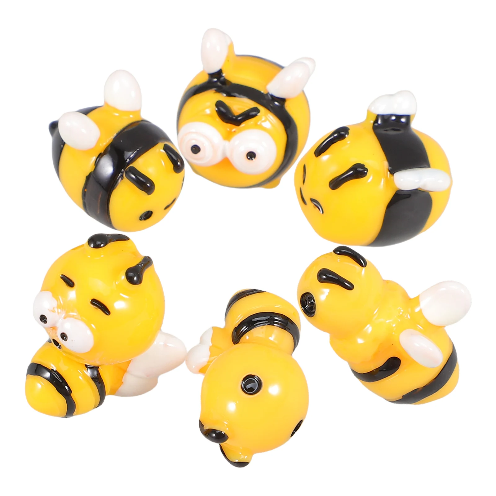 

6 Pcs Micro Landscape Gardening Honey Decoration Bee Dollhouse Accessories Resin Ornaments Crafts Small Bees Embellishments