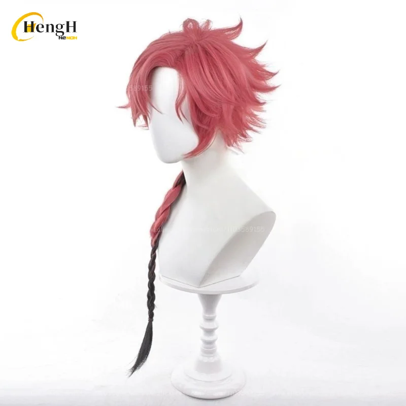 Anime veia cabelo sintético longo 80cm gradiente torção trança cosplay anime peruca ang brinco resistente ao calor perucas de festa de halloween