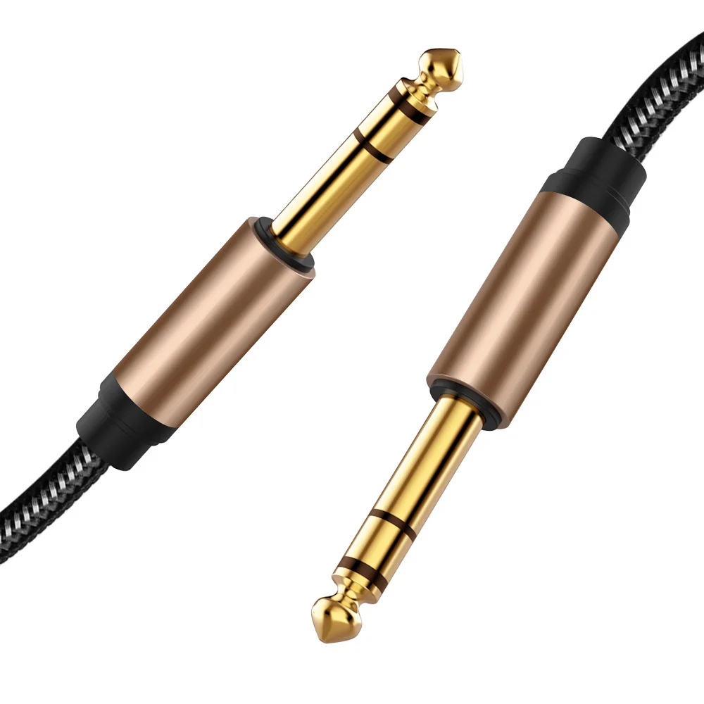 Gold-Plated 6.35 mm to 6.35 mm Instrument Cable 6.35mm 1/4\