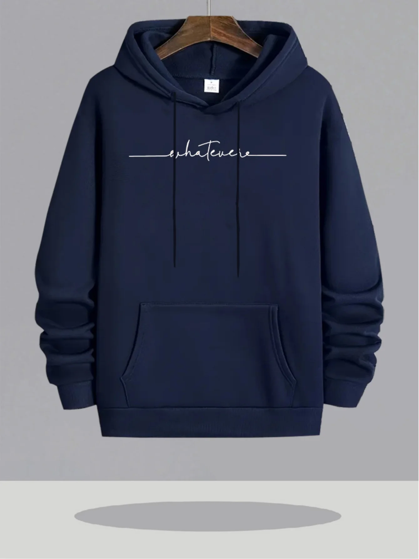 

Мужская модная спортивная куртка-худи для отдыха, весенне-осенняя одежда с принтом белых линий и букв, удобная.