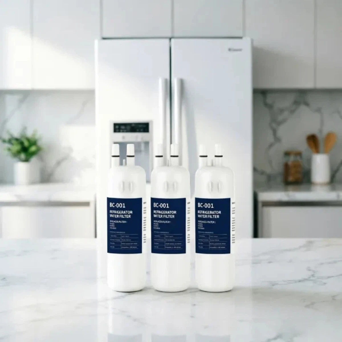 

Refrigerator Water Filter 3 Pack Compatible with W10295370A EDR1RXD1 WHR1RXD1 KAD1RXD1 Filter 1 W10295370 P4RFWB 46-9081