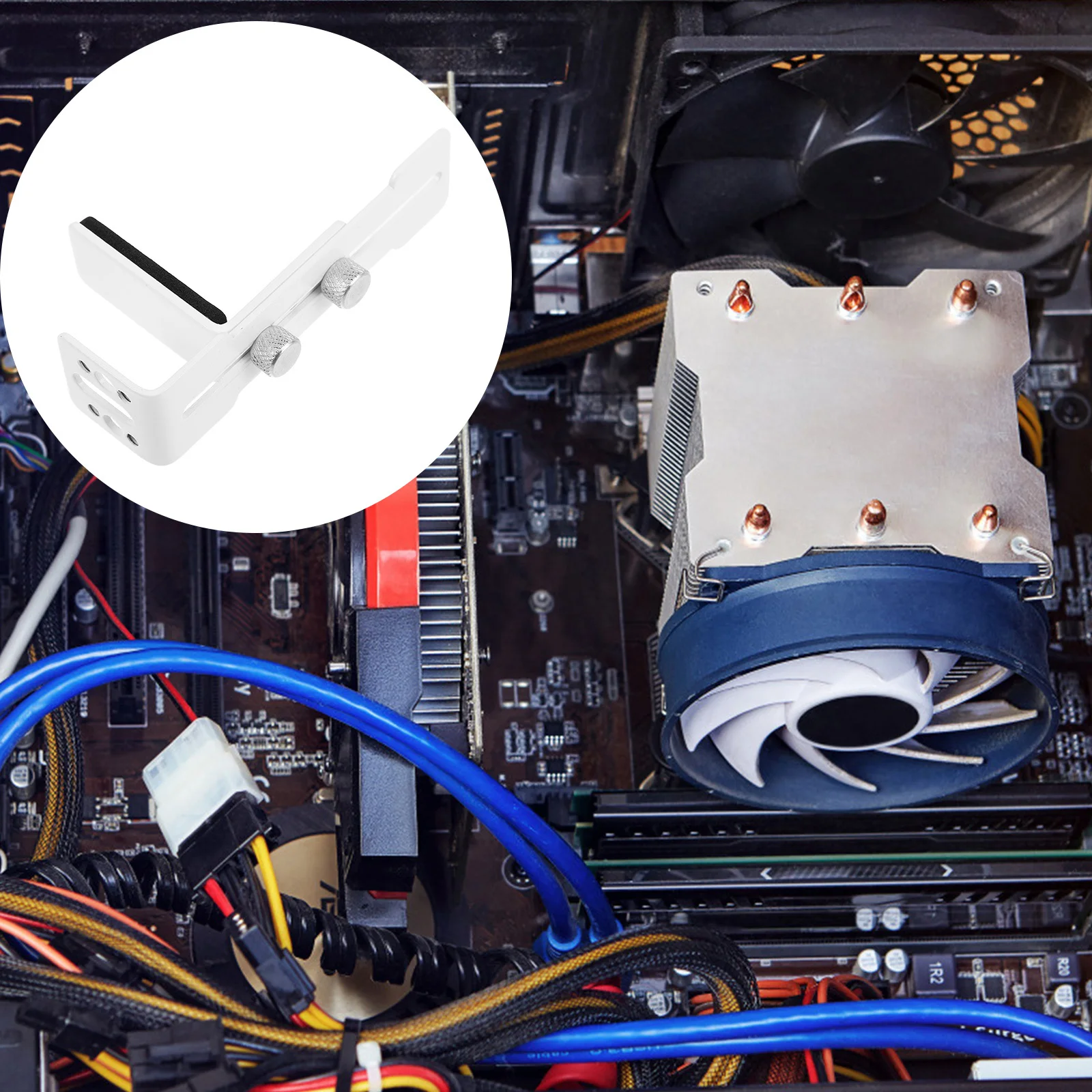 

2Pcs GPU Antisag Support Bracket Durable Metal Construction Easy to Install Maintains Optimal Cooling Efficiency