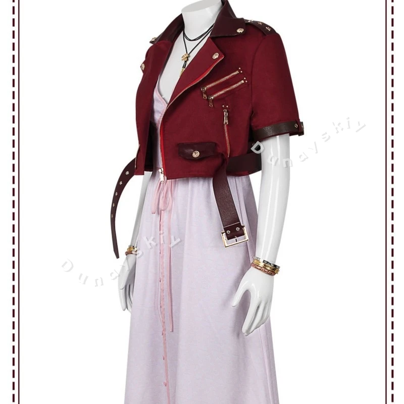 

Final Faiitasy VII Aerith Cosplay одежда Cowboy Outfit Game Halloween Party Performance Wear Full Set Female Collection Party