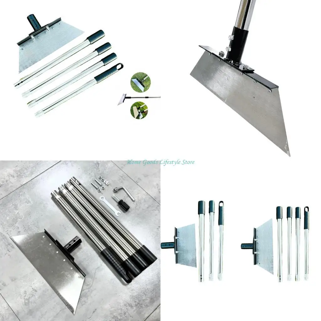 E74E Heavy Duty Steel Snow Shovel Yard Tool Ice Scraper Perfect For Digging Weeding And Winter Snow Removal Tasks 120/160cm