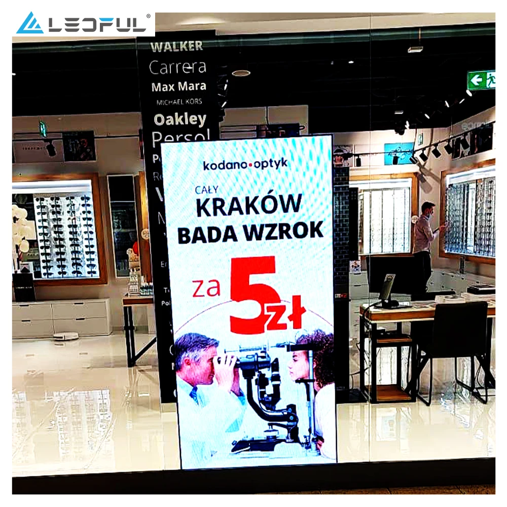 Indoor Full Color P2 P2.5 Advertising Display Digital LED Window Art Poster Screen Board
