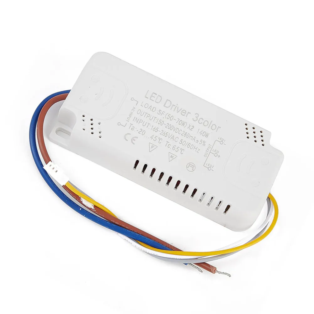 Imagem -03 - Adaptador de Cores Led Driver para Iluminação Led Transformador Não Isolado Ac165265v 8-24w 2040w 3050w 4060w 5070w