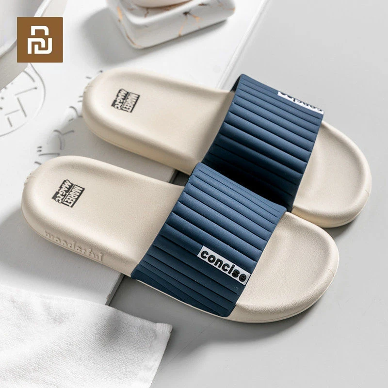 

Новинка, летние женские домашние тапочки Youpin, обувь на плоской подошве для пола, сандалии на платформе для мужчин и женщин, Нескользящие босоножки для ванной комнаты