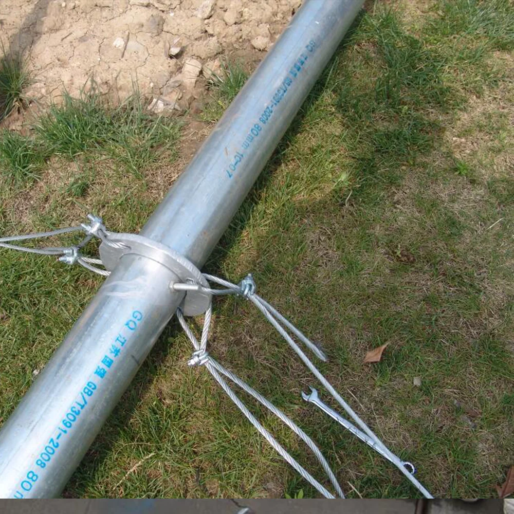 FLTXNY Wind Turbine Generator Guy Cable Tower Pole With Accessories For Wind Power Generator Use DIY Wind Generator