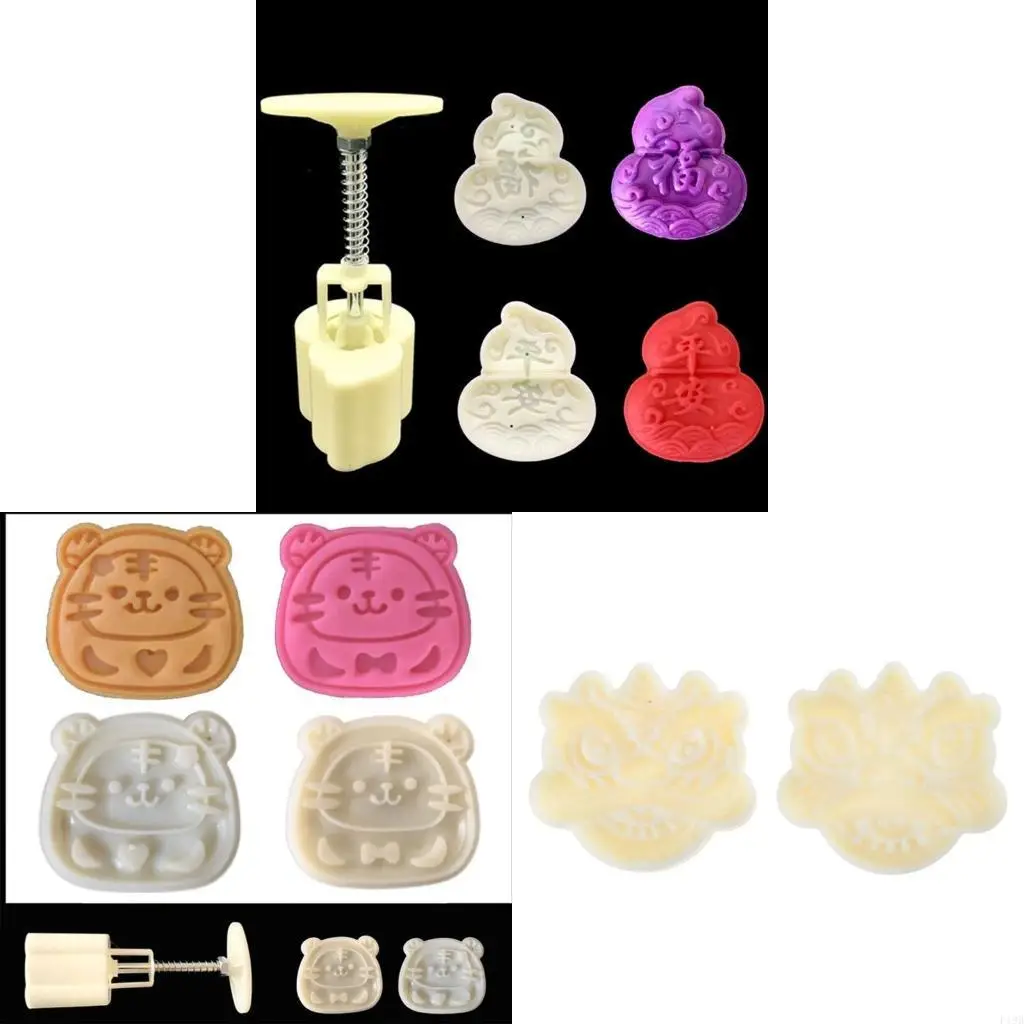F19B Mooncake Mould DIY Hand Pressure Fondant Decorations Tools Moon Cake Mold