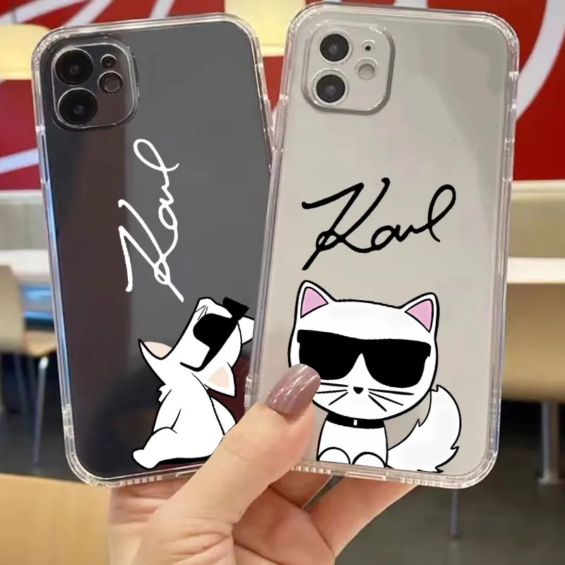 حافظة ناعمة شفافة بتصميم كرتوني لهاتف آيفون XR 13 12 11 Pro Max XS 16e 7 8 SE 15 14 16 Plus 17 Air