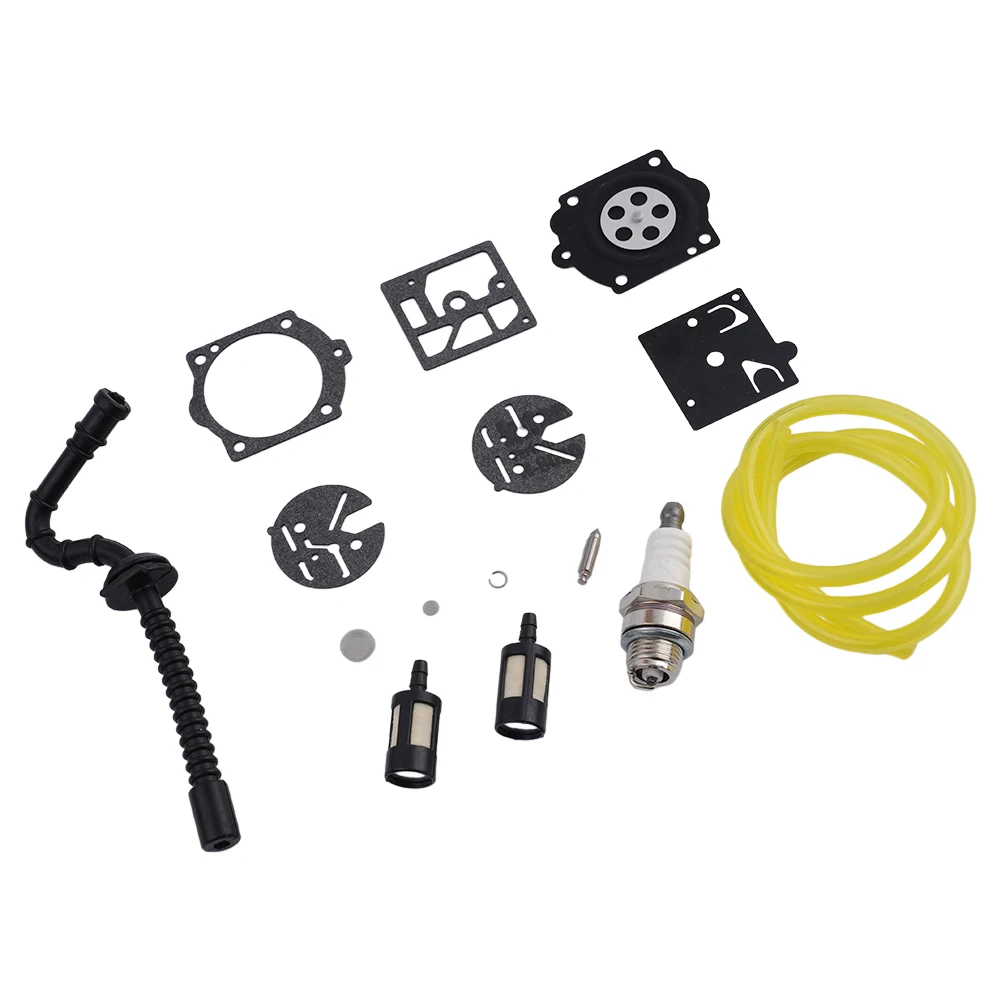 

Accessories Supplies Carburetor Repair Kit Fuel Filters Spark Plug Hose Line Outdoor Part Replacement Chainsaw