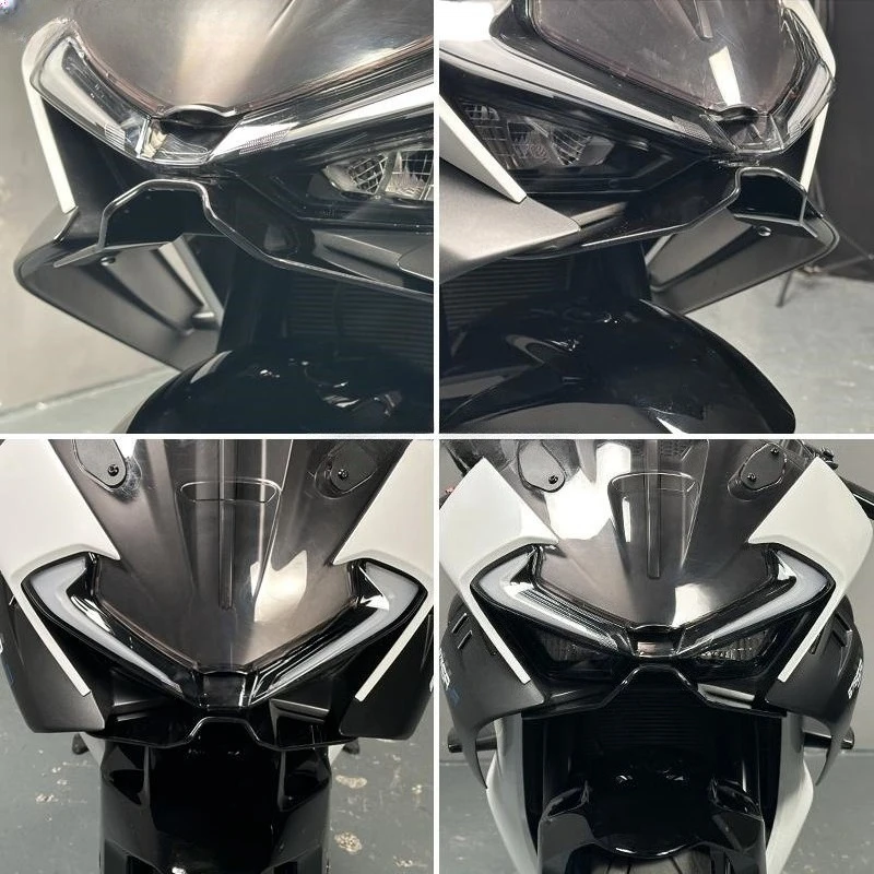 

For CFMOTO Breeze 675SR-R Modified Lower Lip Competitive Fixed Wind Wing Guide Cover, Front Wind Shield Fixed Wind Wing