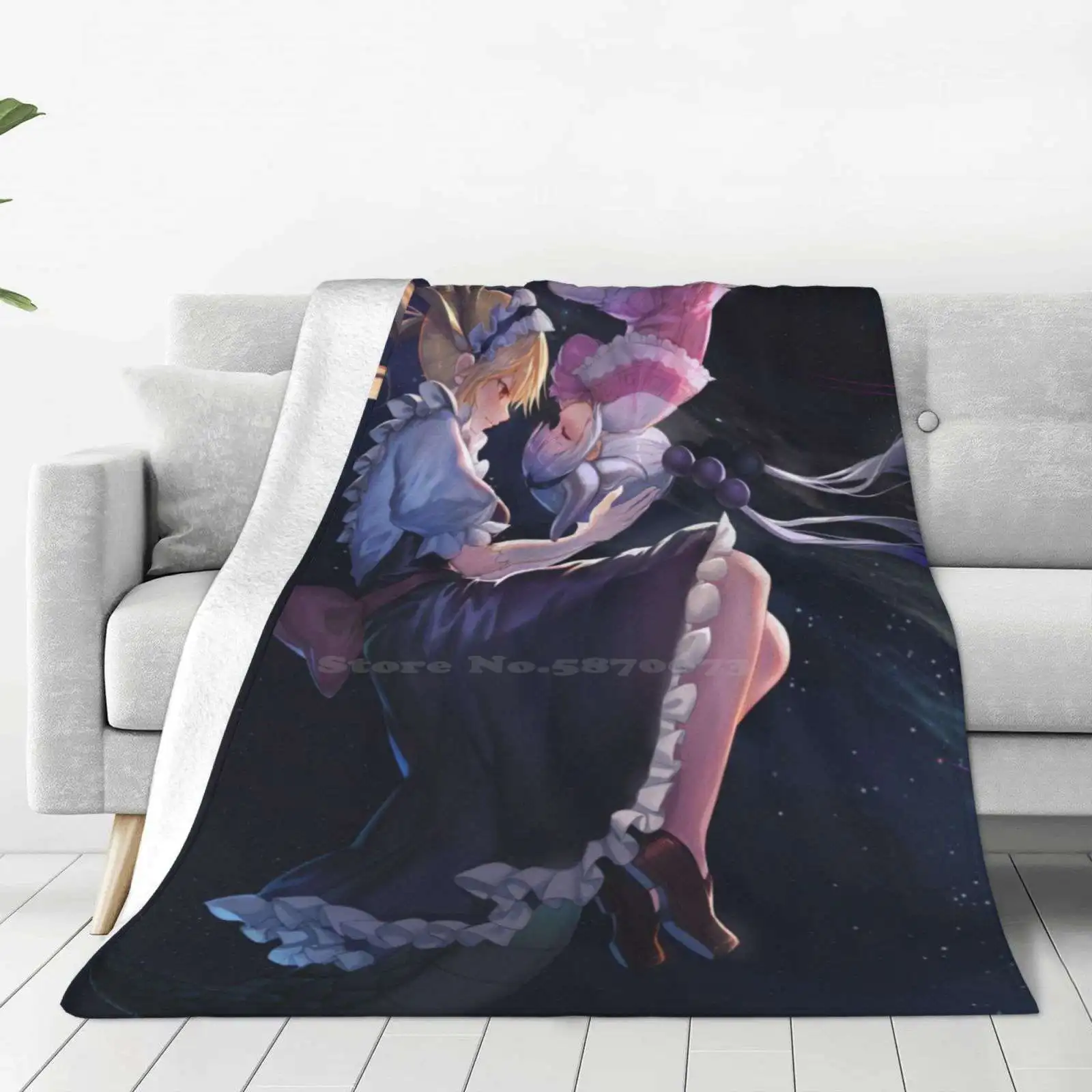 Kanna X Tohru - Miss Kobayashi Fashion Soft Warm Flannel Blanket Tohru Miss Kobayashis Dragon Maid Kanna Kamui Quetzalcoatl