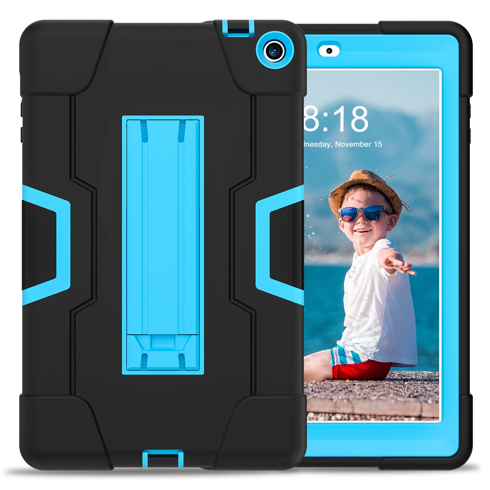 For Walmart ONN 10.1 Inch Tablet Case Gen 3 (2022 Model:100071485) Shockproof Silicone Holder Case for ONN 10.1 8.0 Inch Tablet