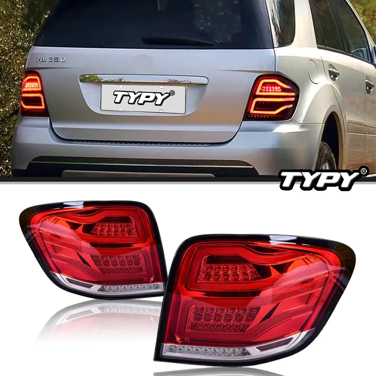 TYPY Car Lights For Mercedes Benz M-Class W164 Tailight ML350 ML500 2005-2008 LED Rear Lamps Turn Signal Car Accessories