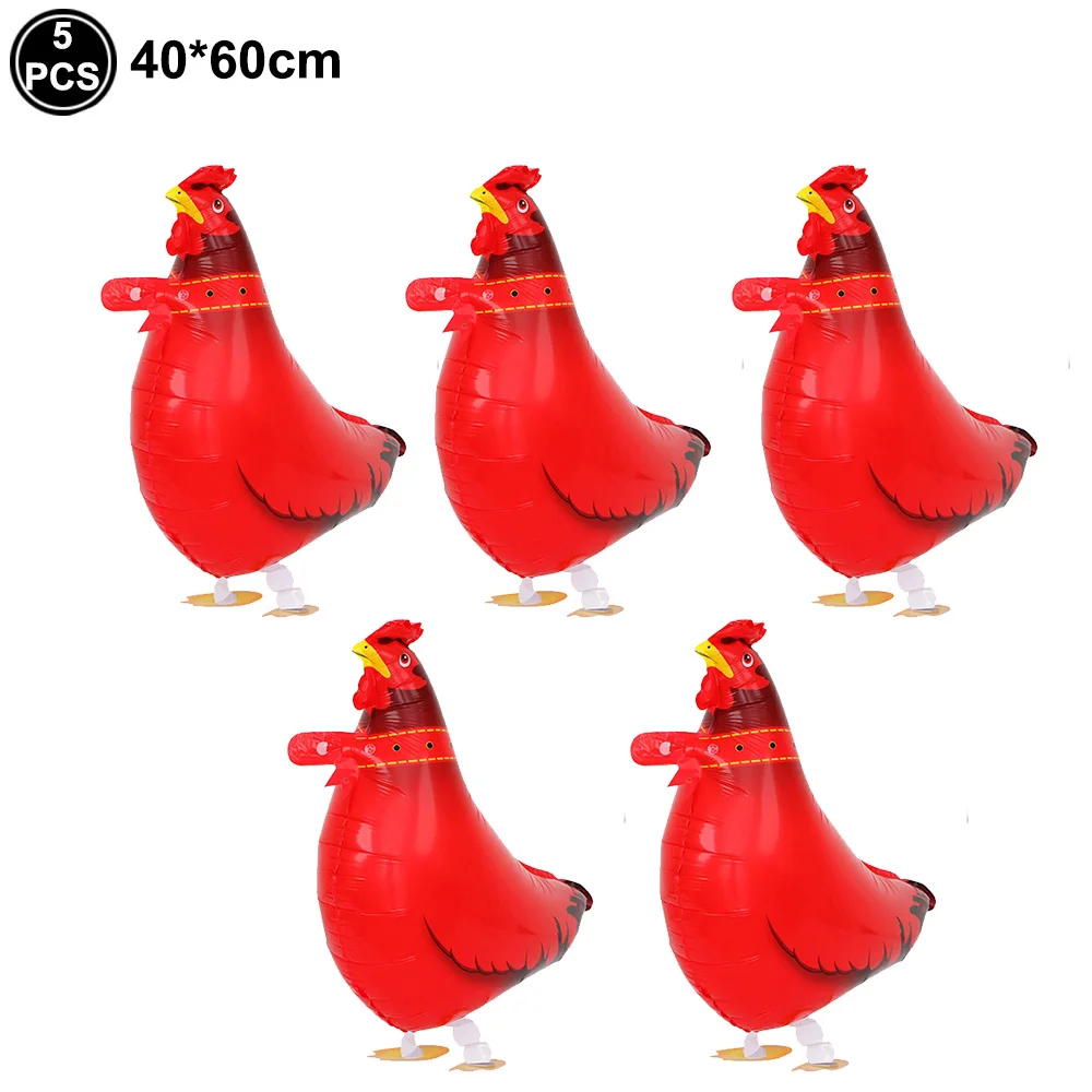 Mini globo de 5 piezas con forma de pato, globos de aluminio con forma de pato, Animal de granja, pollo, pato, decoración para fiesta de cumpleaños