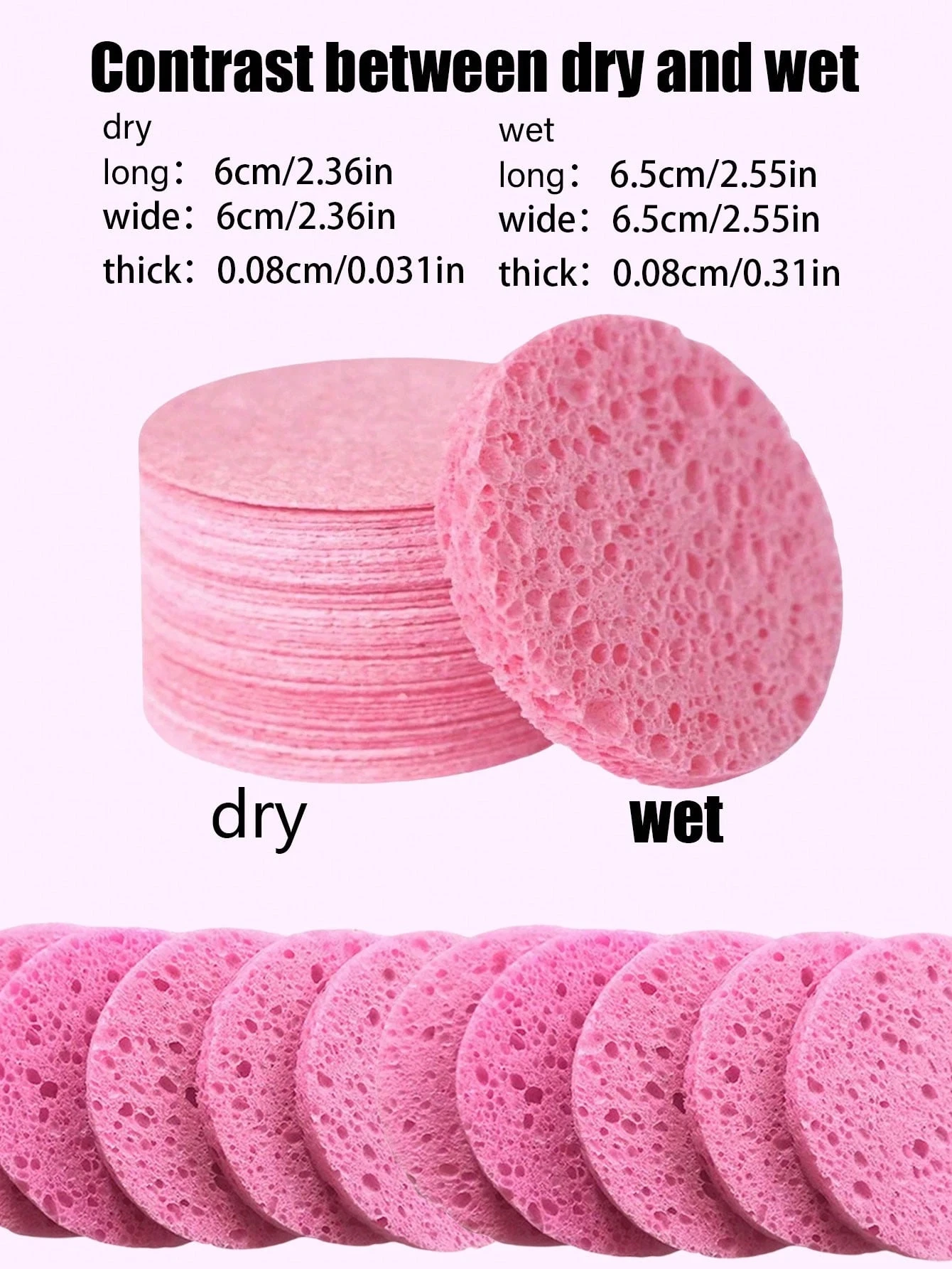 10/20Pcs Reusable Round Compressed Face Wash Wood Pulp, Exfoliating Face Wash,Suitable For Family Or Travel, Face Wash Wood Pulp image 5