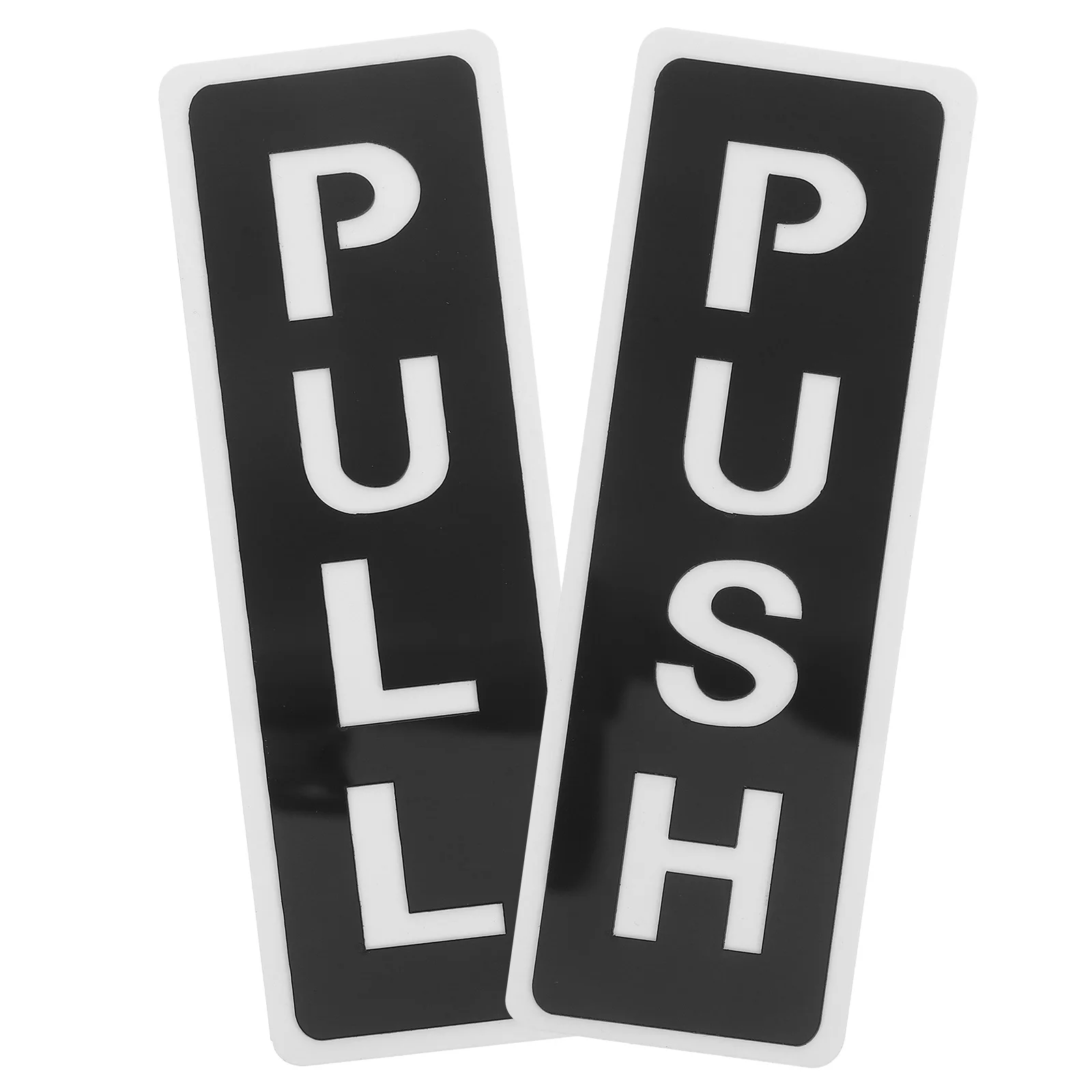 1 مجموعة الاكريليك طبقة مزدوجة دفع سحب علامة الباب مرآة إنهاء أنيق تحديد ملصق لمدخل متجر الباب الزجاجي