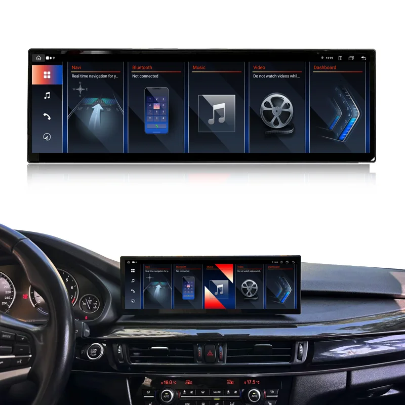 14.9\" Carplay Navigation Android Car Video Stereo for X5 F15 X6 F15 F85 F86 NBT EVO System 2560*720p 64GB DSP