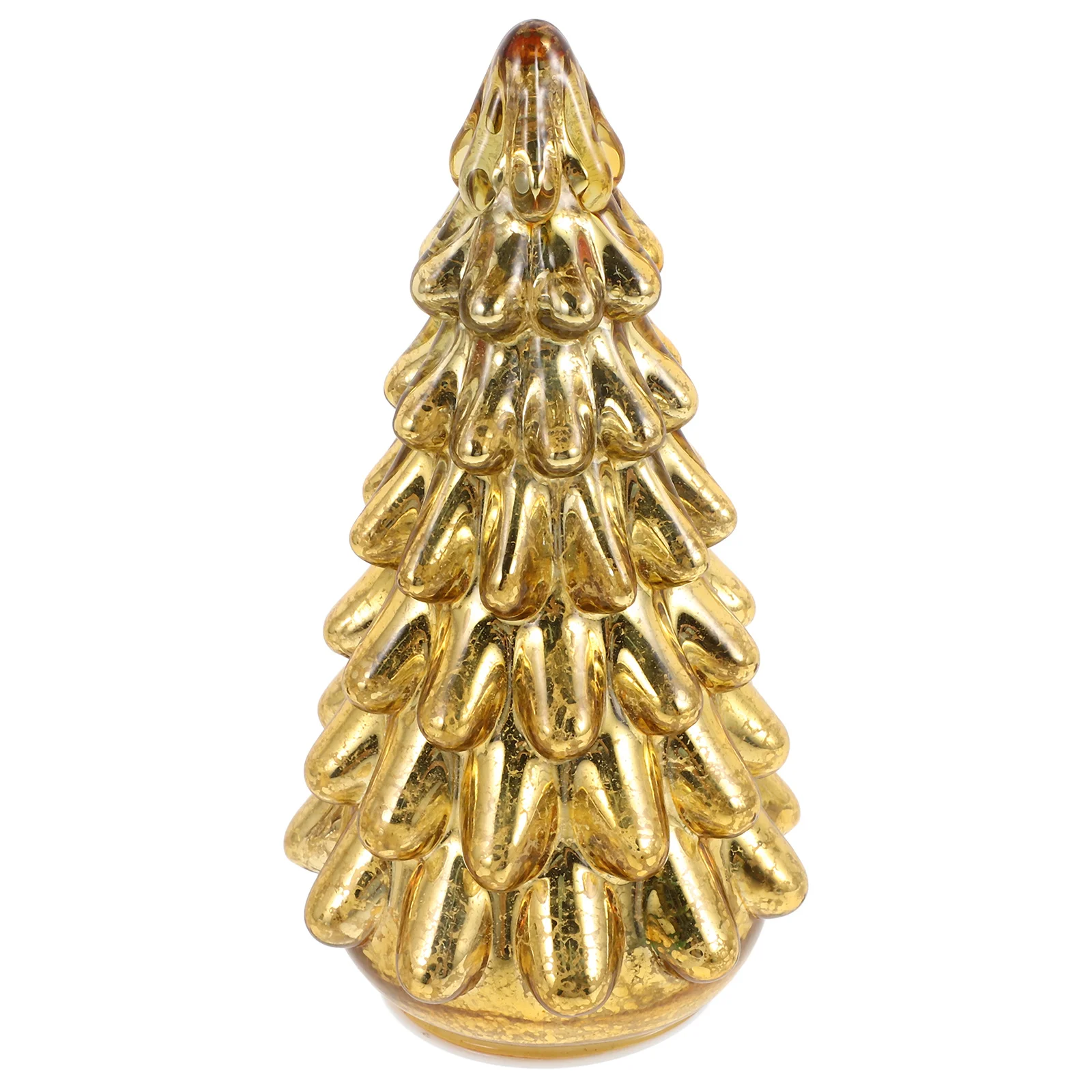 

Glass Christmas Tree Holiday Ornament Small Tabletop Decorative Xmas Tree Indoor Party Decoration Warm Holiday Decor