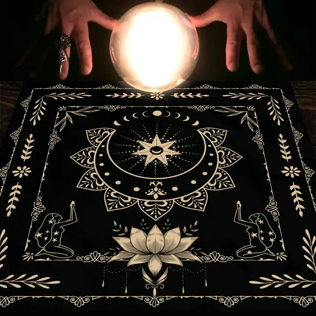 1 szt. Obrus ​​Tarota ze swoim potęgiem, obrus astrologiczny w kształcie kwiatów i roślin w kształcie węża, obrus do dekoracji ołtarza