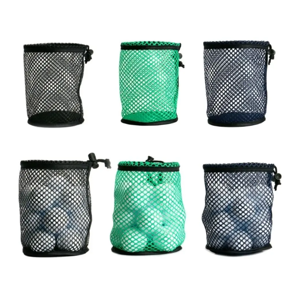 

Durable 12/25/50 Golf Drawstring Pouch Mesh Large Capacity Golf Mesh Net Bag Nylon 3 Colors Golf Training