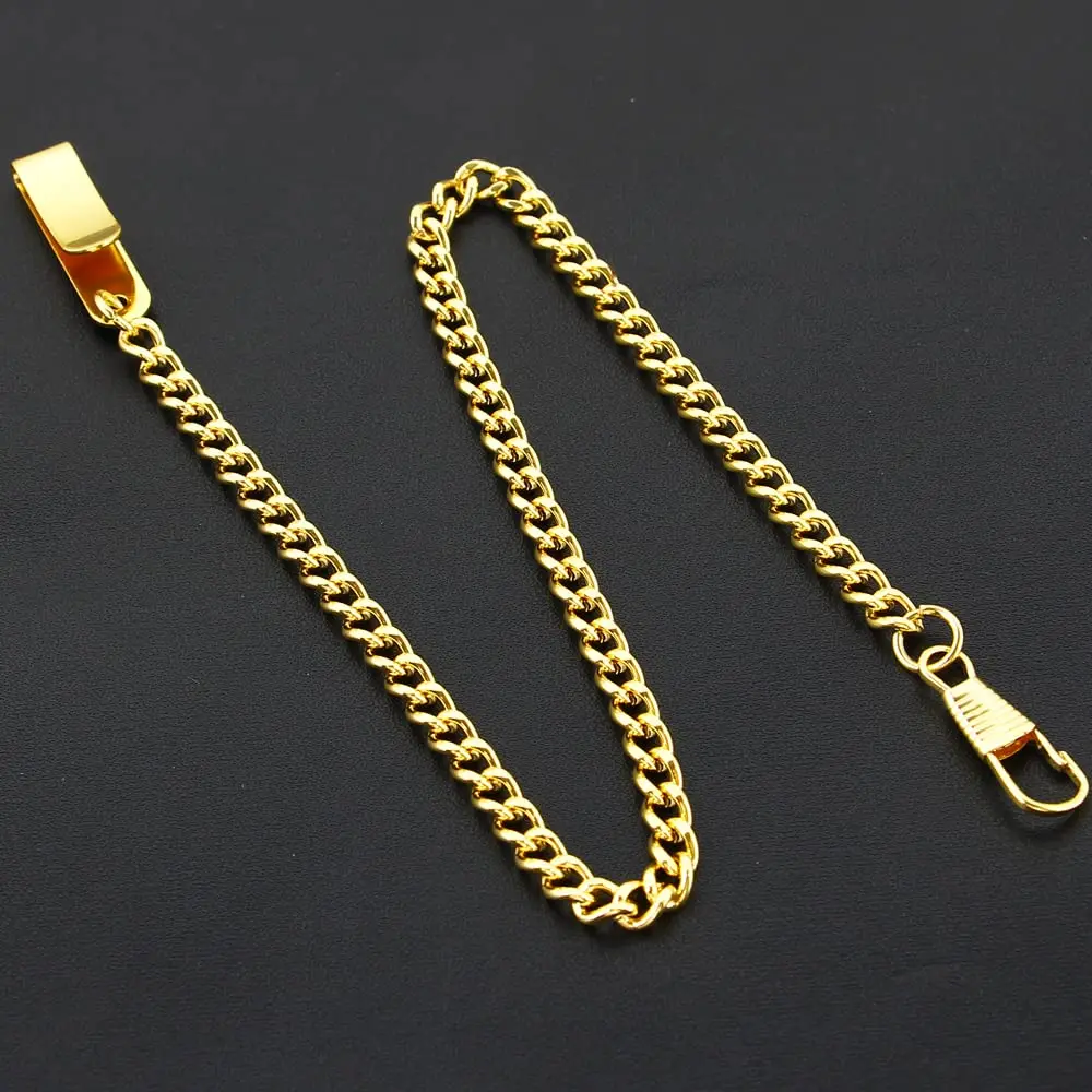 Clip Pocket Watch Chain Watch Twisted Thick Vintage Metal Alloy Watch Chain Link Vest for Your Pocket Watch