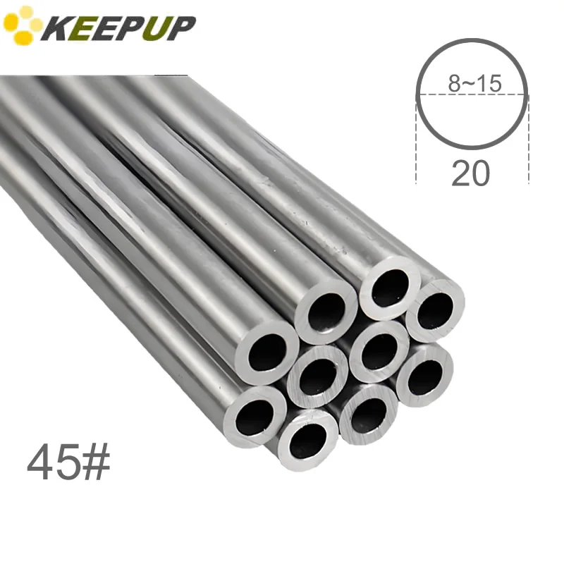 45# Carbon Steel Tubing Bright Hollow Round Pipe Tube Small Caliber Outer Diameter 20mm Wall Thickness 2.5 3 3.5 4.5 5.5 6 mm