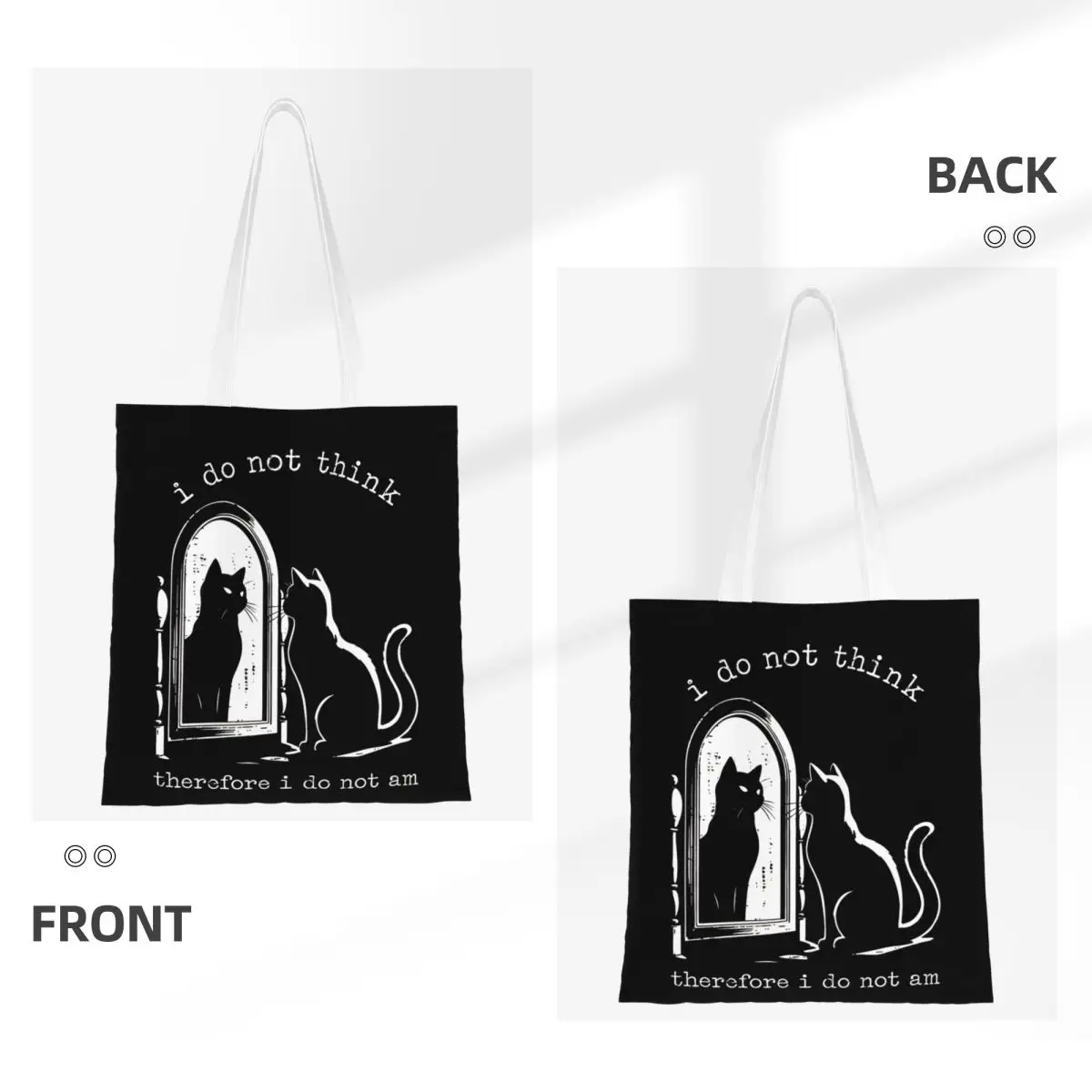 لا أعتقد ذلك، لست أنني القط حمل الحقائب النسائية حقيبة يد قماش كلية حقيبة كتف قابلة لإعادة الاستخدام حقيبة البقالة