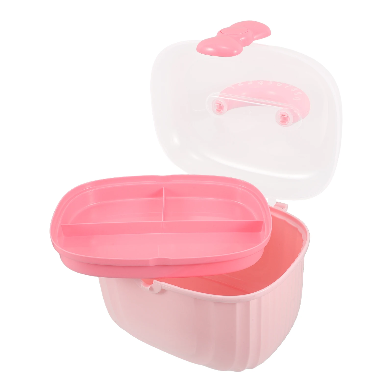 

Bow Jewelry Sew Container Girls Cute Makeup Multipurpose Travel Vanity ganizer Hair Clips Storage Container Plastic