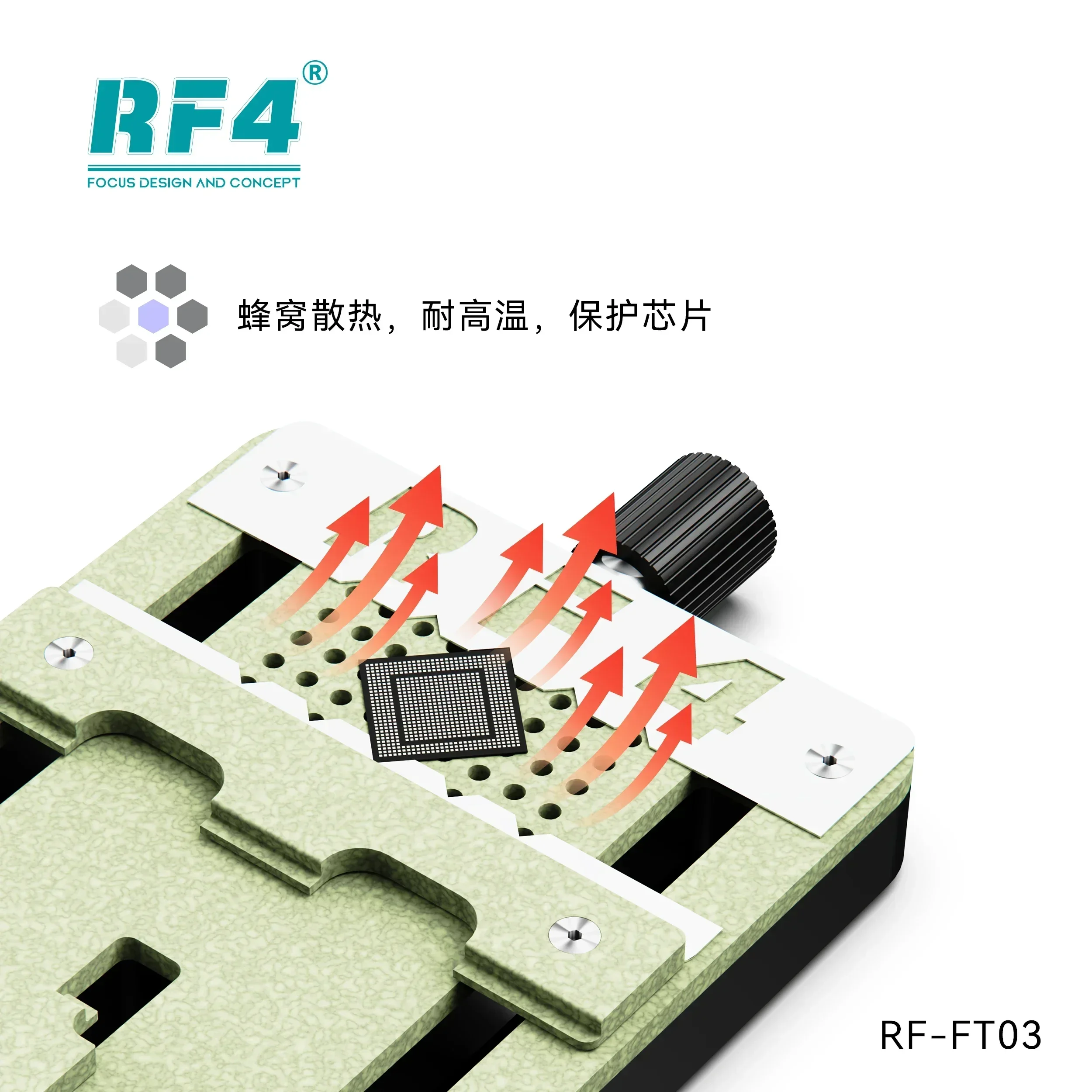 RF4 RF-FT02 FT03 FT11 Multi-function Repair Fixture Mobile Phone Motherboard PCB CPU Chip Desoldering Fixed Repair Fixture Tool