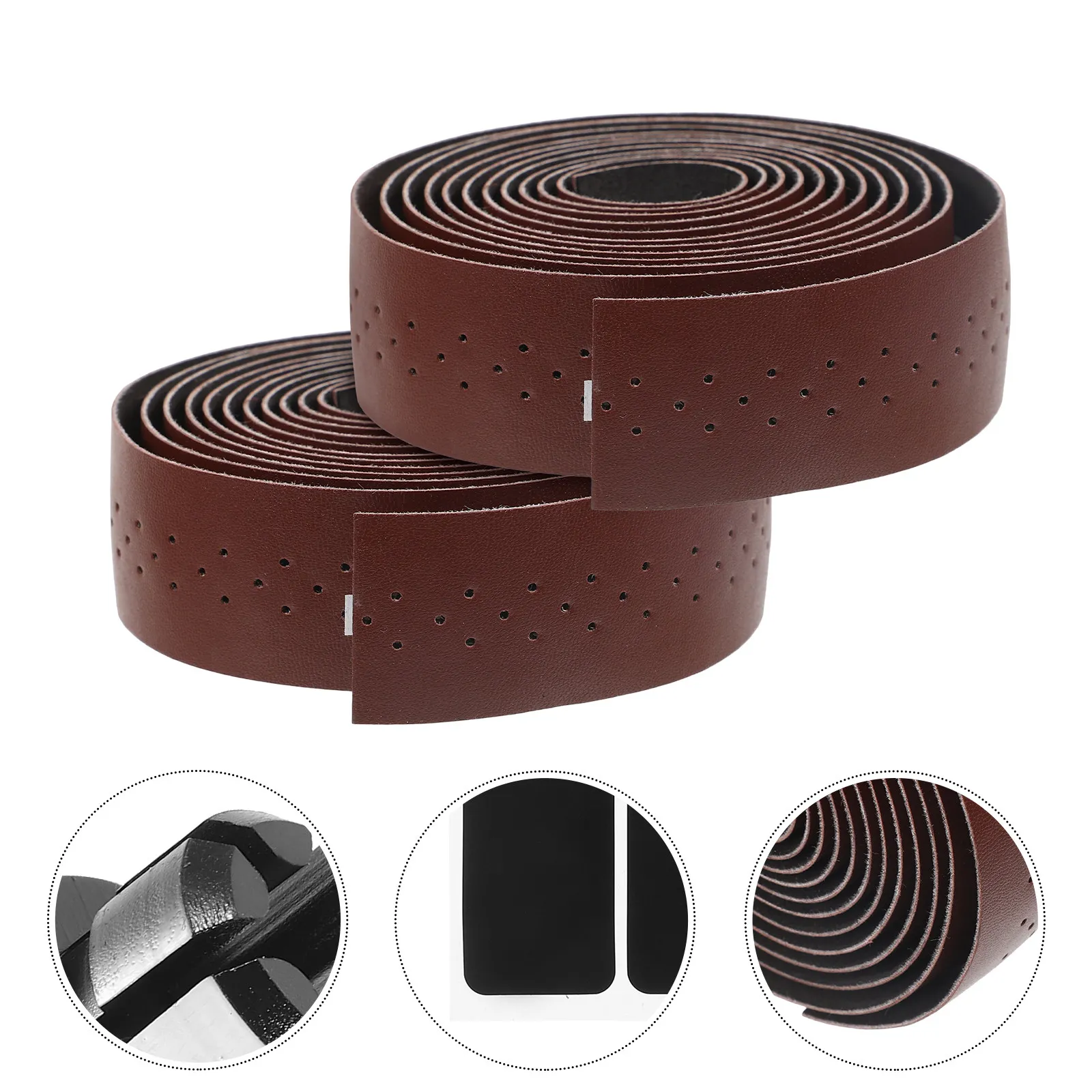 

1Set Road Bike Handlebar Tape PU Material Shock Absorption Anti-Skid Protective Wear-Resistant Cycling Handle Belt Bar Tape Road