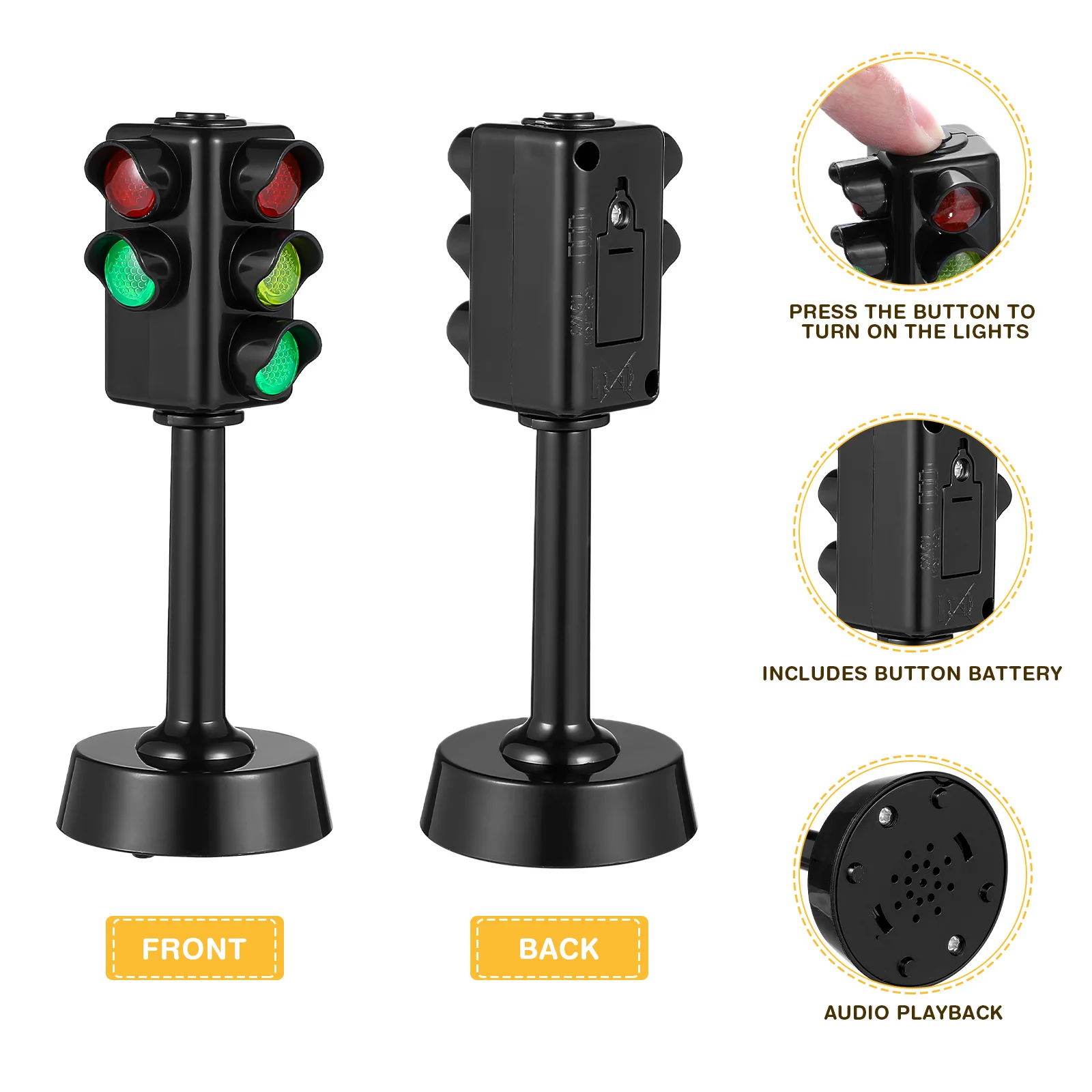 2 stks Kids Speeltoestel Verkeer Stop Licht Model Puzzel Peuters Educatief Speelgoed Tafelblad Miniatuur Signaal Lampen Fantastisch Led Speelgoed