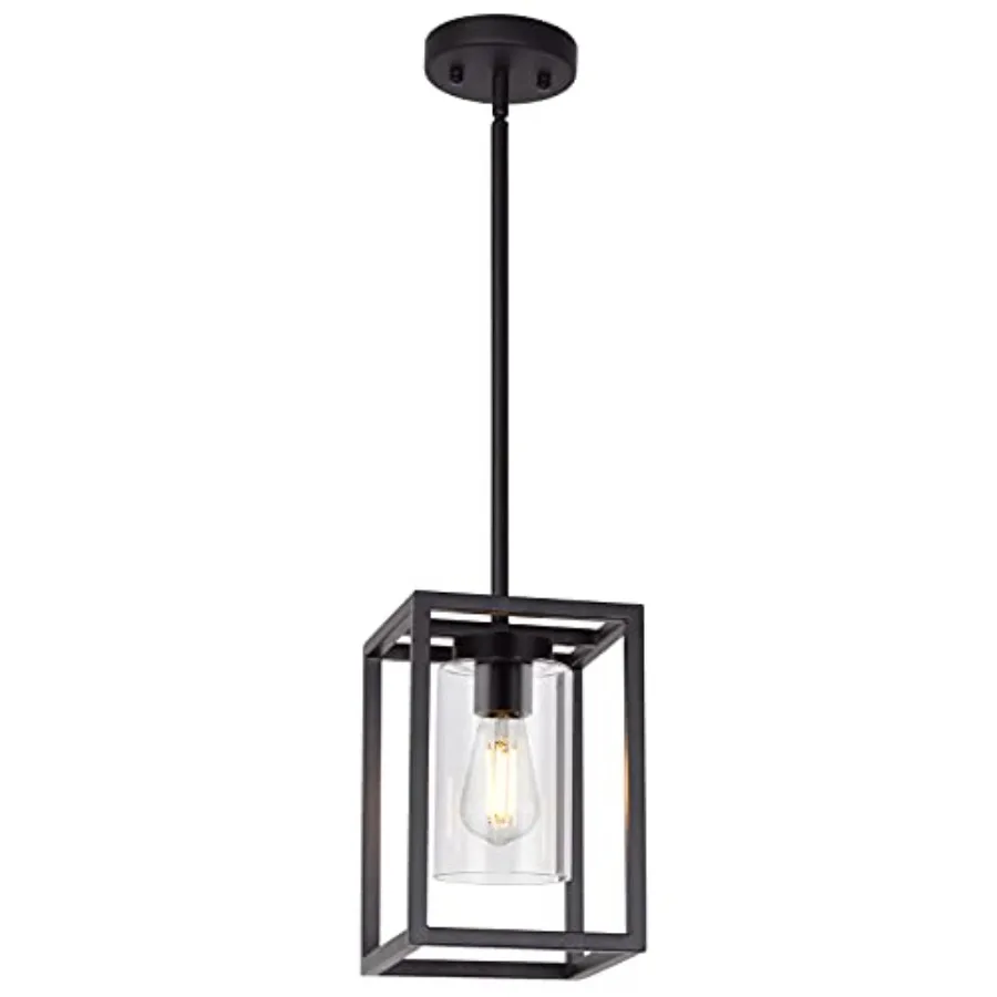 Farmhouse Pendant ing Cage Chelier Glass Shade Contemporary Modern Kitchen Isl s Fixtures Ceiling Hanging Dining Room Living Ro
