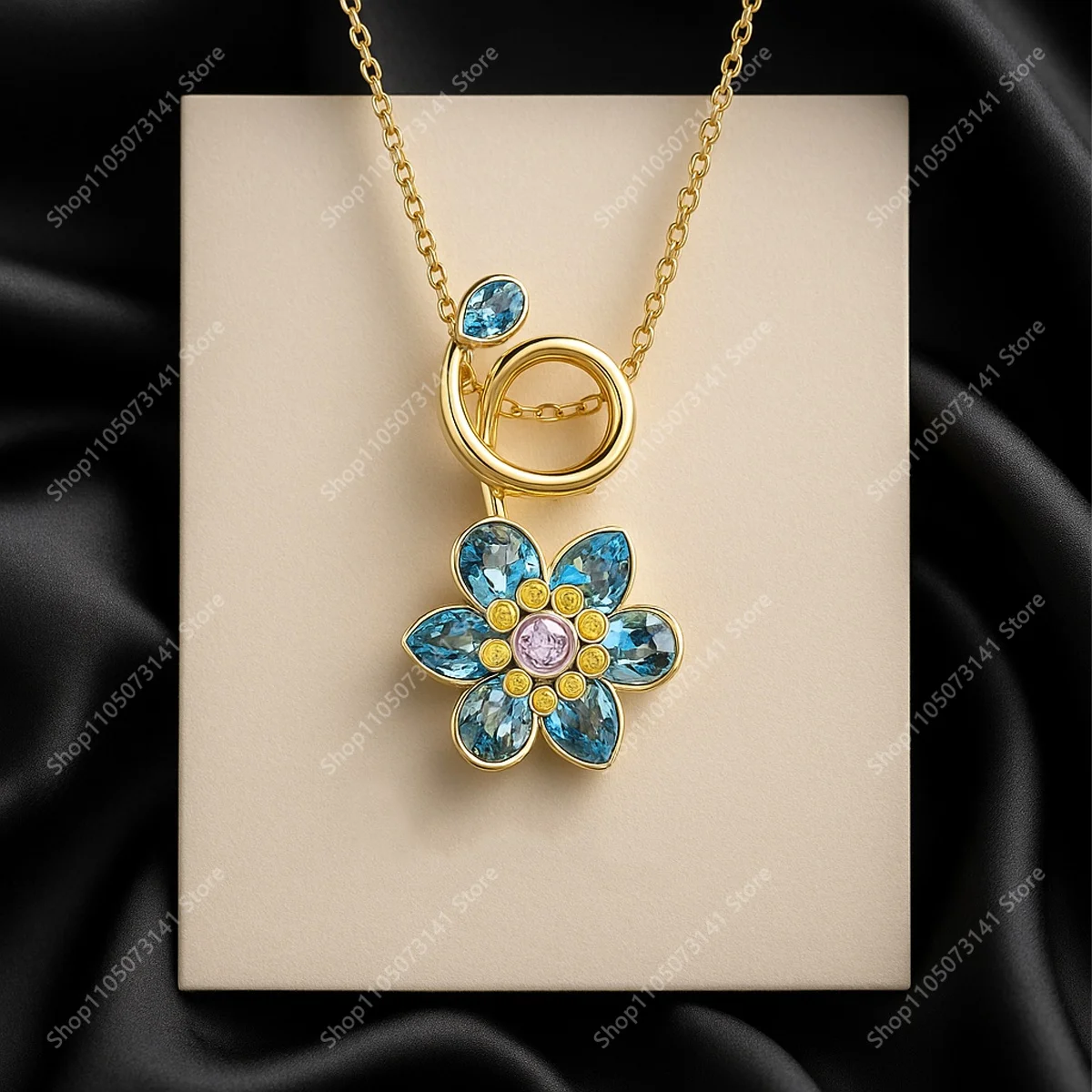 Collares florales, colgantes, compras de fiesta, joyería versátil y de alta gama, regalos de cumpleaños.
