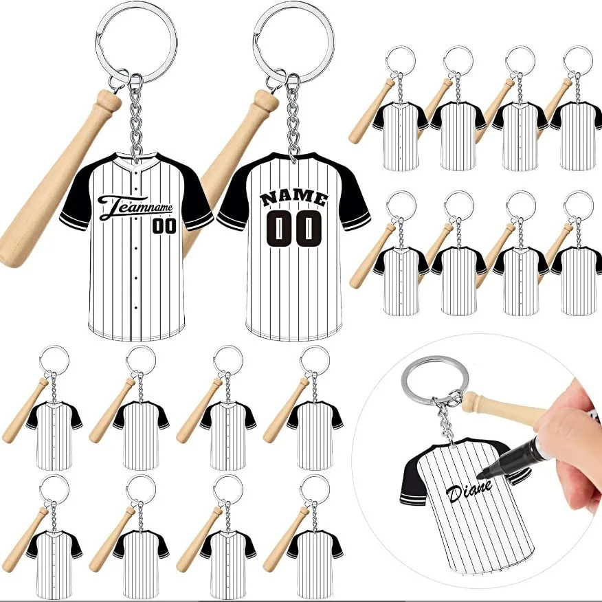 Creative Acrylic Jersey Baseball Key Chain Unisex Bag Key Pendant Sports Event Party Exquisite Gift DIY Men's Pendant