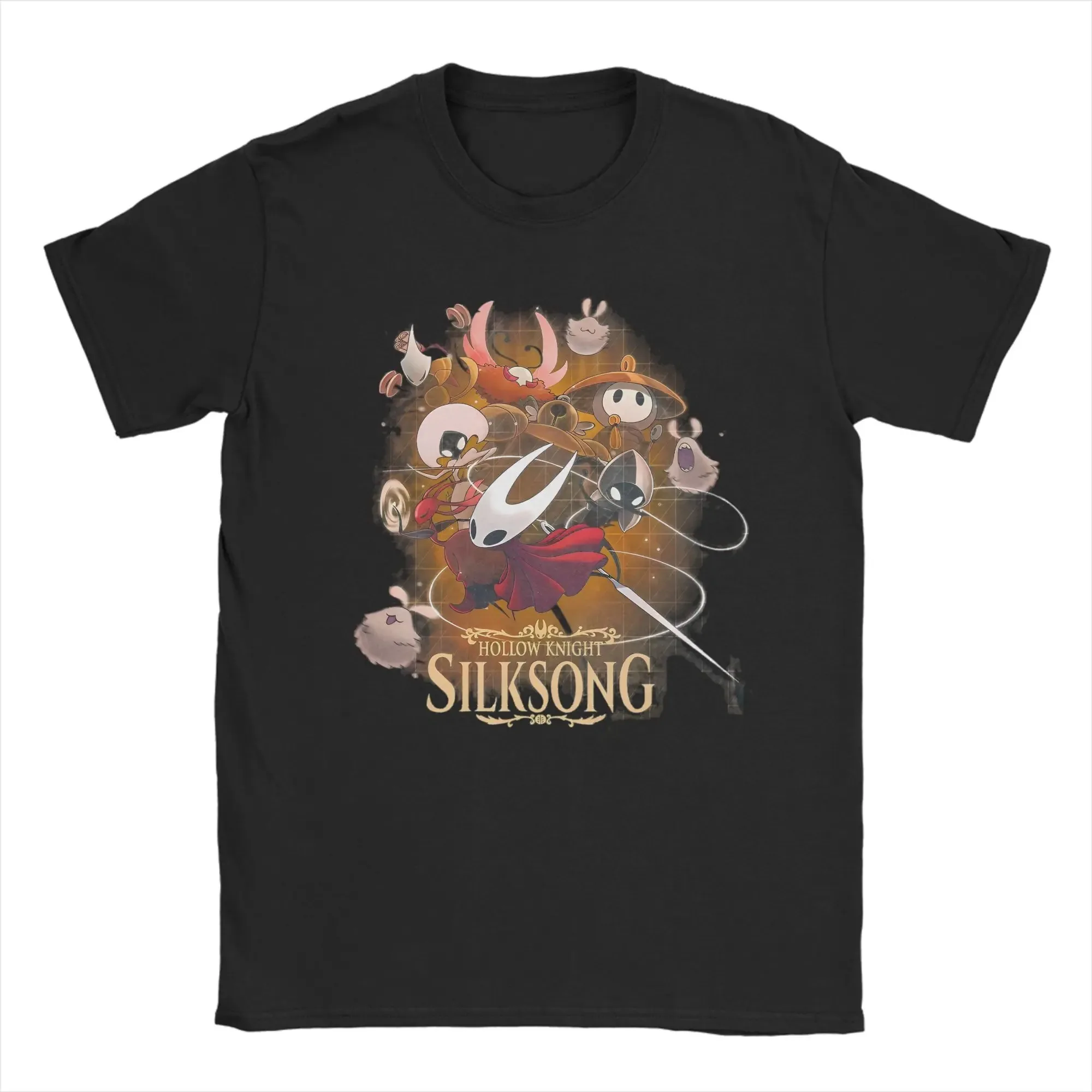Hollow Knight Hornet Silksong Gothic T-Shirts Männer Runde Kragen Baumwolle T Shirts Ästhetische Gaming Kurzarm T-shirts Plus Größe Tops