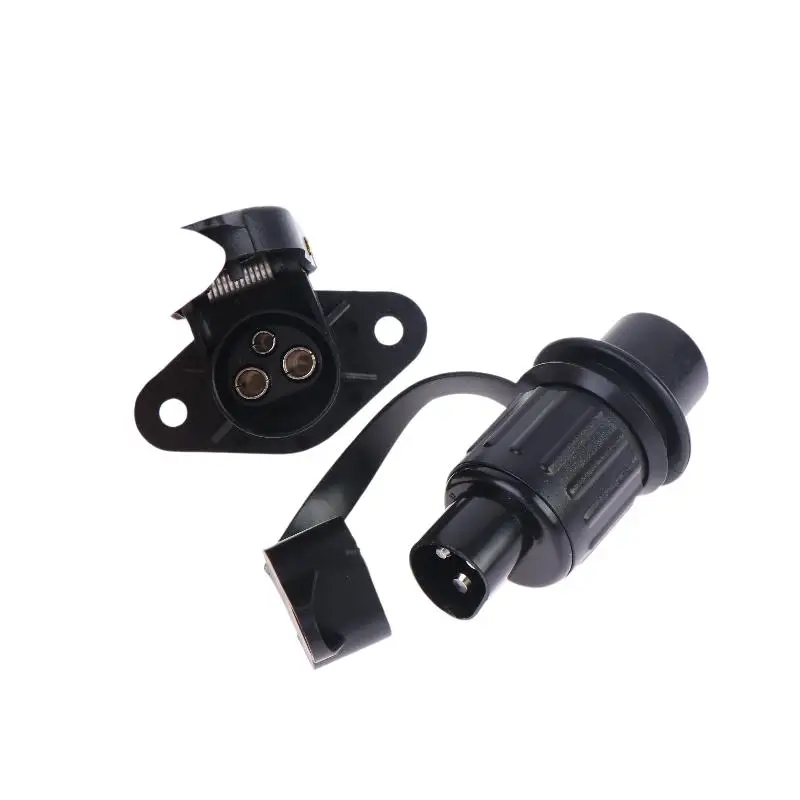 12V 3-Pin Anhängersteckdose Flachstecker Einfache Installation Kunststoff-Kabeladapter für Anhänger Wohnmobil LKW Abschleppen – Detail 5