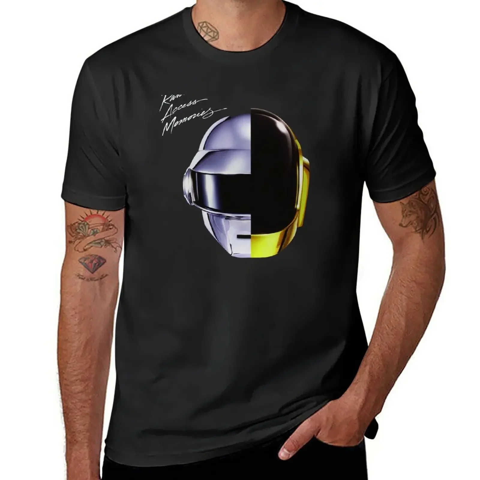 New Daft Punk Random Access Memories custom black t shirts designer t shirt men new in tops & tees vintage Informal Outfits