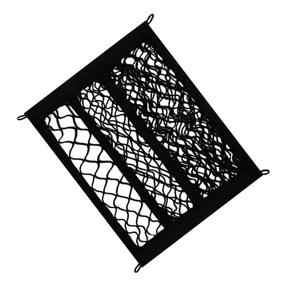 

Elastic Storage Bag Double Layer Netting Durable Nylon Breathable Electromobile Front Basket Cargo Net