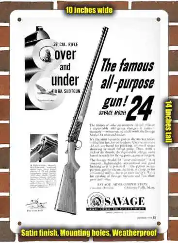 Metal Sign - 1953 Savage Model 24- 10x14 inches