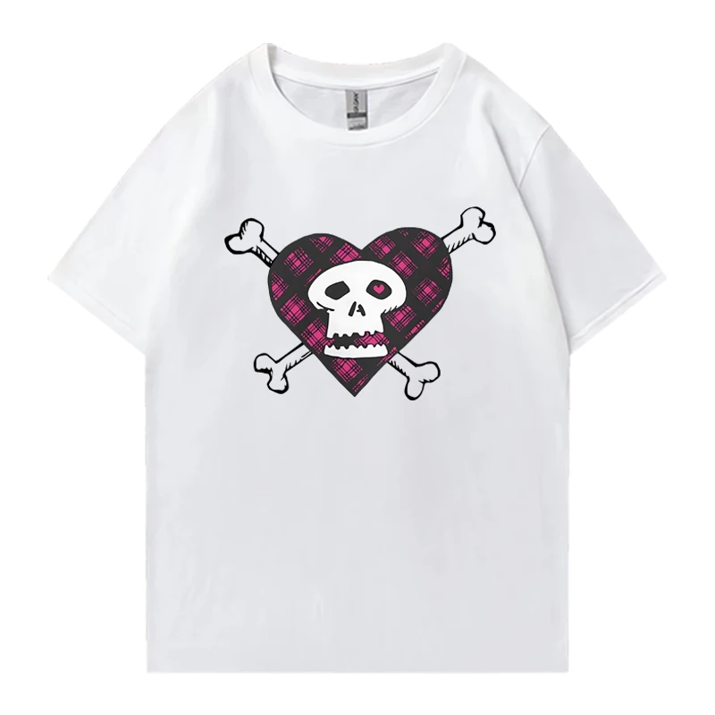 أفريل لافين شعار الشرير الصخرة 2000 تي شيرت الرجال النساء خمر الهيب هوب الشارع الشهير للجنسين الأسود المتضخم 100% الملابس القطنية