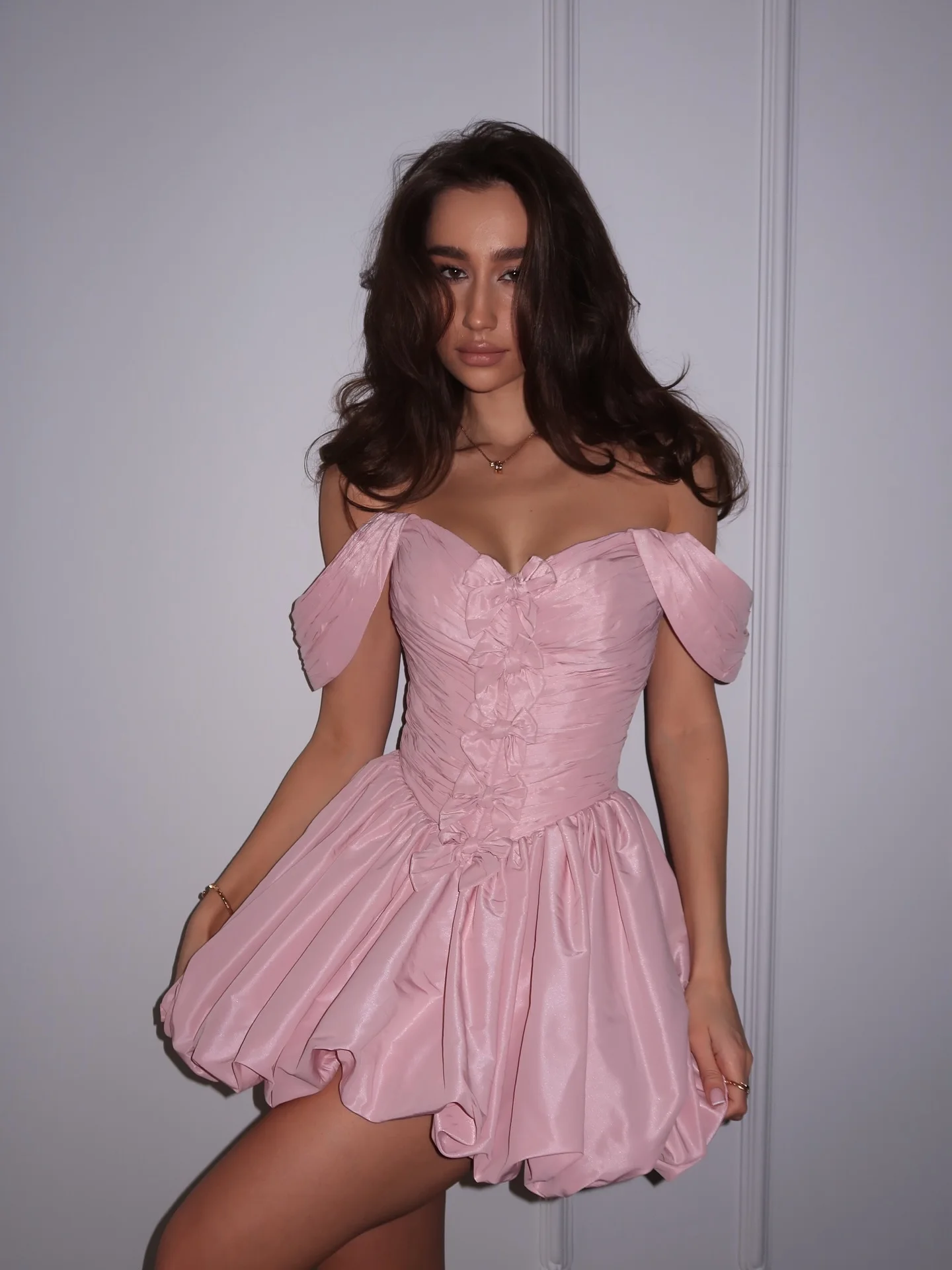 Sharon Said Pink Homecoming Dress Short Prom Gown Corset Off Shoulder Puffy Mini Dress Bubble Skirt Sweetheart RM207 Customized - view 4