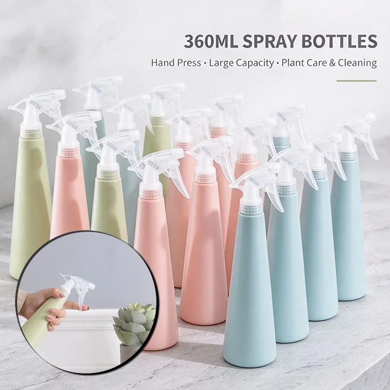 10/20/30pcs 360ml Empty Plastic Garden Plant Water Fogger Spray Bottle Refillable Continuous Mist Barber Shop Cleaning Container