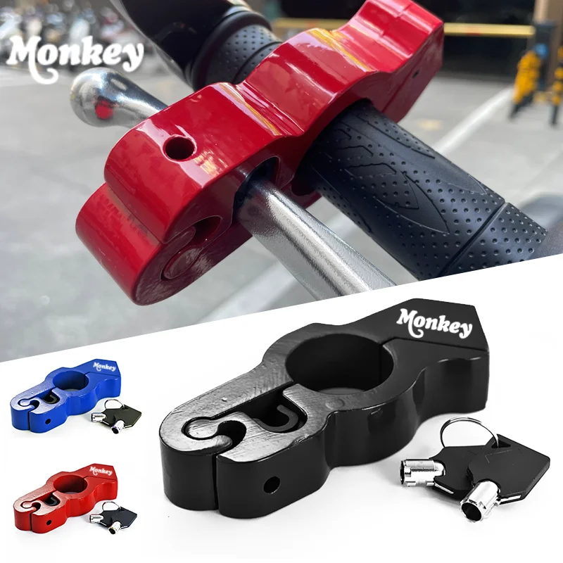 

Monkey Logo For Honda Z-125 Z125 Z 125 2023 Universal Motorcycle Grip Brake Lock Anti Theft Security Safety Handlebar Locking