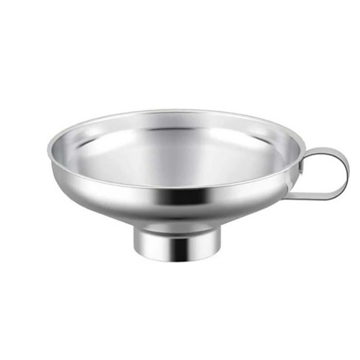 Stainless Steel Wide Mouth Funnel Thickened Salad Sauce Funnel Oil Drain Household Sauce Bottle Caliber Packaging Funnel