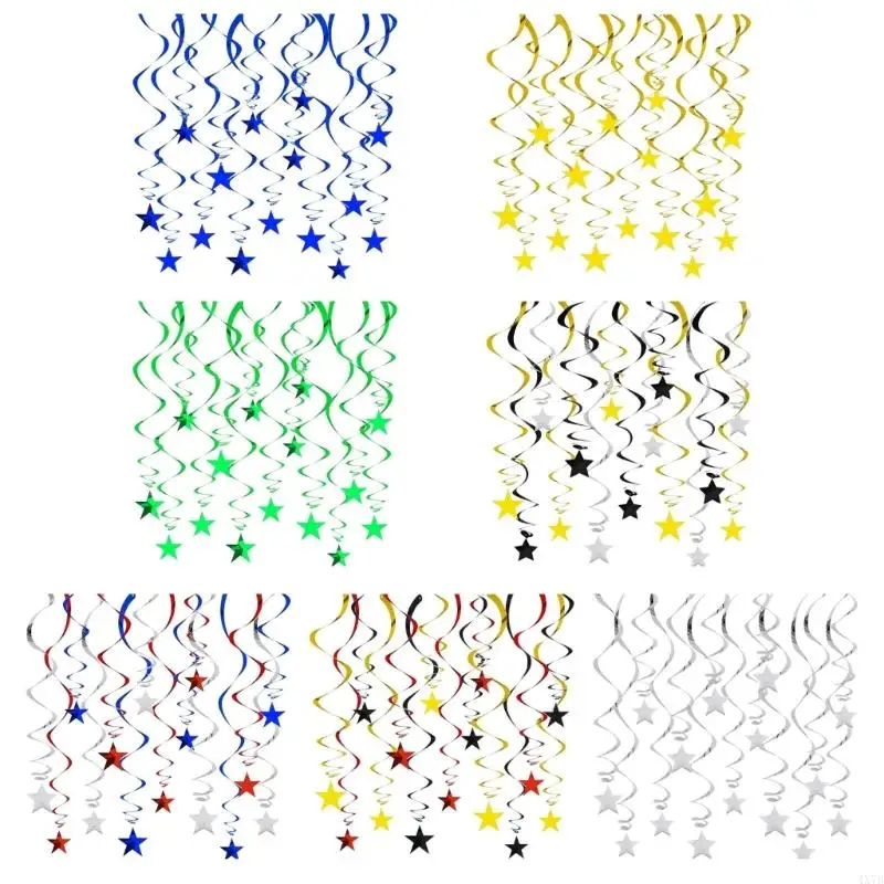 

4x7b 30pieces Элегантные звездные подвесные украшения для свадеб и выпуск